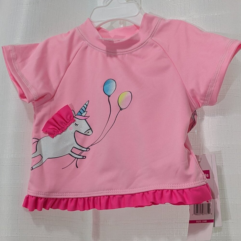 Wippette Baby Swimsuit 2 piece  Pink  Size  24 M NWT